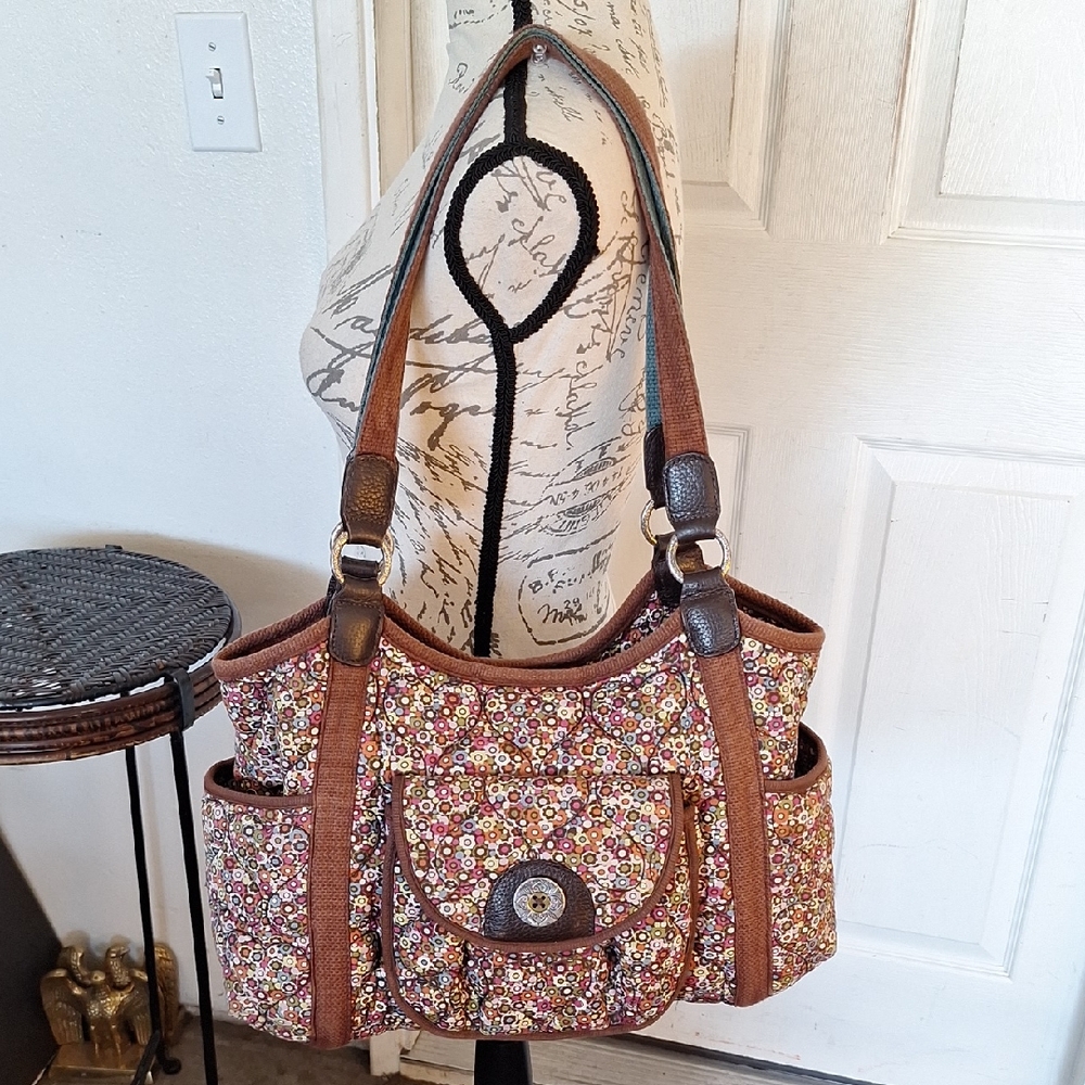 Brighton Floral Brown Women's Shoulder Bag